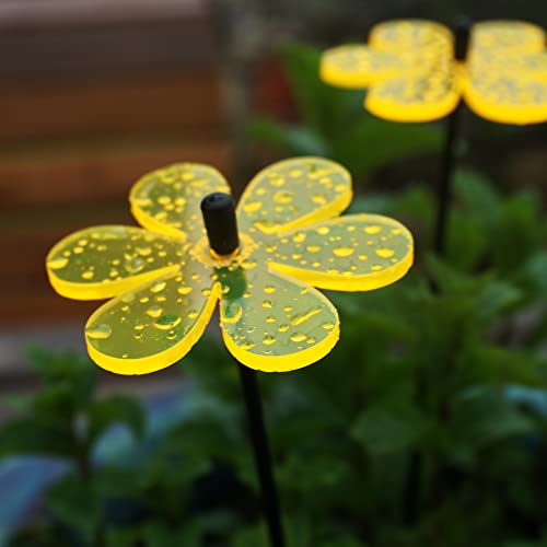 Sun Catcher Garden Decor Sonnenfänger Set aus 3 Kleinen Leuchtenden Gänseblümchen Besondere Garten Dekoration für Garten Balkon Terrasse, Farbe:gelb Sun Catcher Garden Decor Sonnenfänger Set aus 3 Kleinen Leuchtenden Gänseblümchen Besondere Garten Dekoration für Garten Balkon Terrasse, Farbe:gelb von Sun Catcher Garden Decor