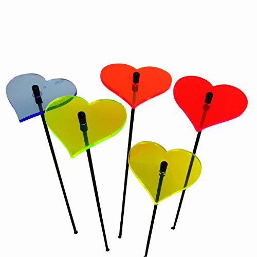 Sun Catcher Garden Decor Sonnenfänger Set aus 5 kleinen leuchtenden Herzen. Besondere Garten Dekoration für Garten, Balkon, Terrasse, Liebe, Hochzeit, Farbe: Mischfarben Sun Catcher Garden Decor Sonnenfänger Set aus 5 kleinen leuchtenden Herzen. Besondere Garten Dekoration für Garten, Balkon, Terrasse, Liebe, Hochzeit, Farbe: Mischfarben von Sun Catcher Garden Decor