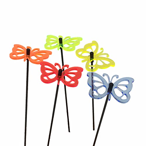 Sun Catcher Garten Deko Sonnenfänger Set aus 5 kleinen leuchtenden Schmetterlingen Besondere Dekoration für Garten Balkon oder Terrasse Farbe:Mischfarben Sun Catcher Garten Deko Sonnenfänger Set aus 5 kleinen leuchtenden Schmetterlingen Besondere Dekoration für Garten Balkon oder Terrasse Farbe:Mischfarben von Sun Catcher Garden Decor