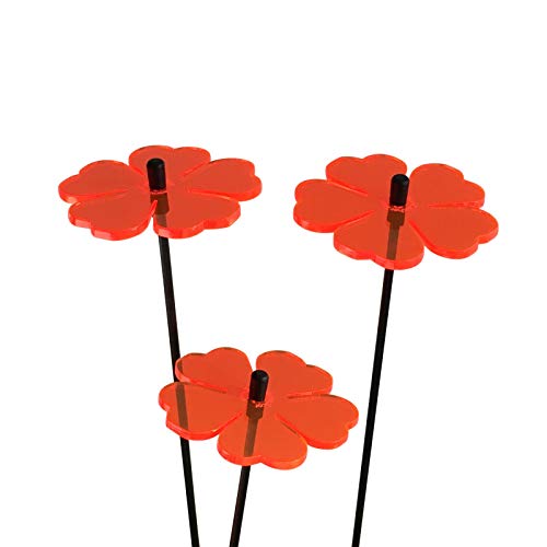 Sun Catcher Garden Decor Sonnenfänger Set aus 3 kleinen leuchtenden Blumen. Besondere Garten Dekoration für Garten, Balkon oder Terrasse, Farbe:rot Sun Catcher Garden Decor Sonnenfänger Set aus 3 kleinen leuchtenden Blumen. Besondere Garten Dekoration für Garten, Balkon oder Terrasse, Farbe:rot von Sun Catcher Garden Decor