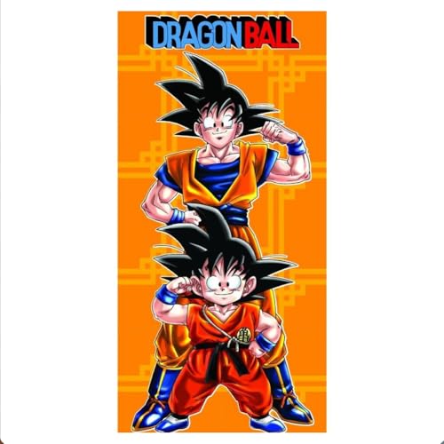 Suncity Strandtuch aus Mikrofaser, kompatibel mit Dragon Ball Z Goku, Poolhandtuch 70 x 140 cm von Sun City