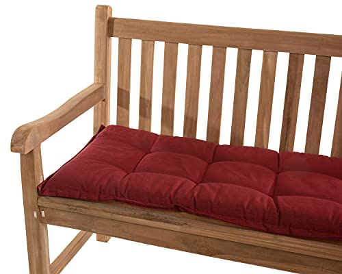 Auflage Gartenbank Naxos 120 cm 50318-300 dunkelrot 120x49x6 cm Sun Garden von Sun Garden