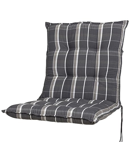 Auflage Niederlehner Sylt 10557-700 grau kariert 103x50x8 cm Sun Garden von Sun Garden