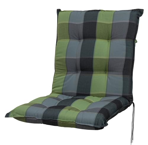 Auflage Niederlehner Sylt 10475-240 grau-grün kariert 103x50x8 cm Sun Garden von Sun Garden