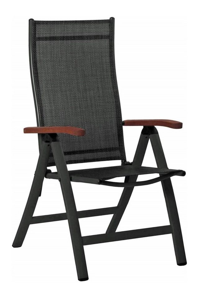 Sun Garden Gartensessel Sun Garden Elba Gartenstuhl - Klappsessel aus Aluminium mit Holzarmleh von Sun Garden