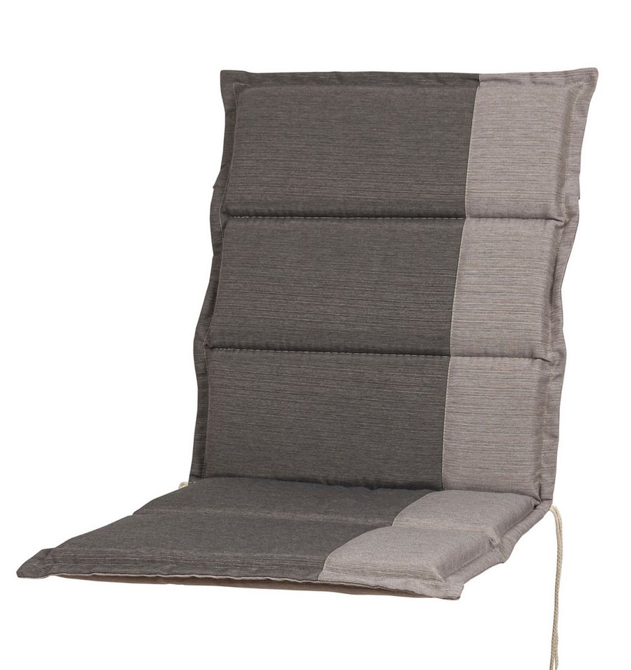 Sun Garden Polsterauflage Niederlehner Capri 90824-610 taupe 103x50x4 cm Sun Garden, (1 St), Halteband verstellbar mit Bindebändern von Sun Garden