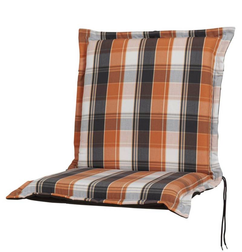 Sun Garden Sesselauflage Niederlehner Georgia 90823-450 orange-weiß-anthrazit kariert 98x53x8cm von Sun Garden