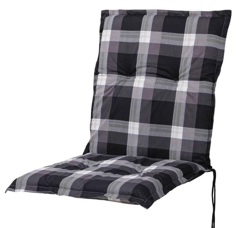Sun Garden Sesselauflage Niederlehner Naxos10623-800 schwarz-braun-beige kariert 100x49x6 cm von Sun Garden