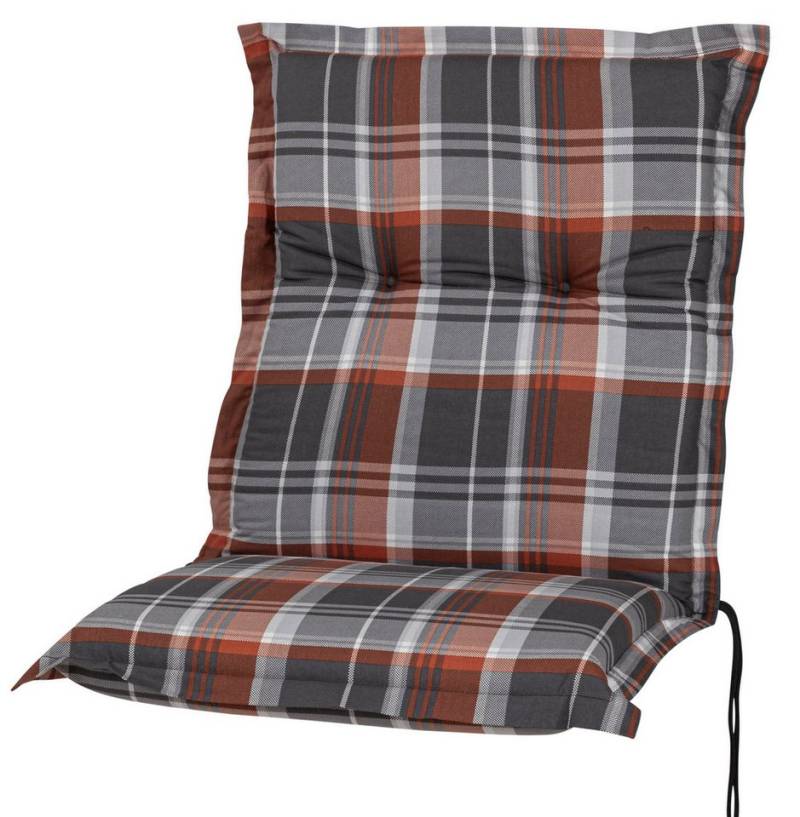 Sun Garden Sesselauflage Niederlehner Neckar 10566-440 grau-rost kariert 98x48x8 cm Sun Garden von Sun Garden