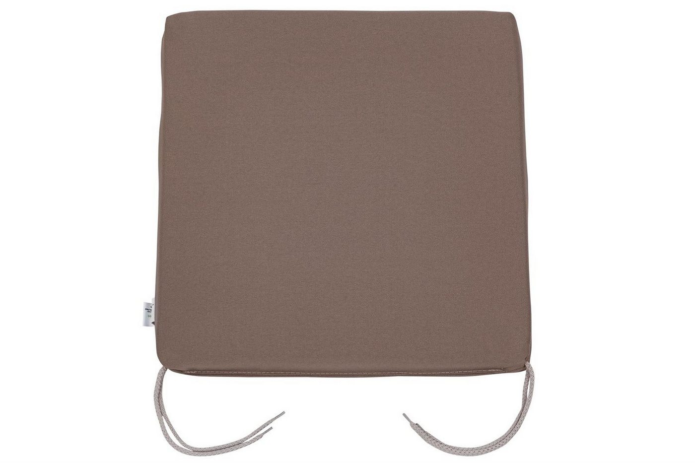 Sun Garden Polsterauflage Sitzkissen Barga 50234-610 taupe 38x38x4 cm Sun Garden, (1 St), mit Bindebändern von Sun Garden