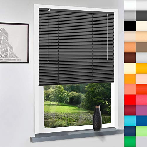 Aluminium Jalousie nach Maß, hochqualitative Wertarbeit, 28 Farben verfügbar, Maßanfertigung, für Fenster und Türen, Alu Jalousien, Decken und Wandmontage (Anthrazit, Höhe: 200cm x Breite: 35cm) Aluminium Jalousie nach Maß, hochqualitative Wertarbeit, 28 Farben verfügbar, Maßanfertigung, für Fenster und Türen, Alu Jalousien, Decken und Wandmontage (Anthrazit, Höhe: 200cm x Breite: 35cm) von Sun World