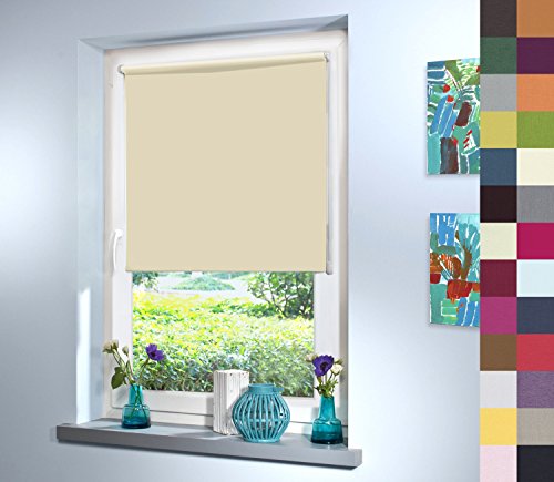 Sun World Verdunkelungsrollo nach Maß, Rollo nach Maß, Maßanfertigung Innenrollo, Balkontür, Rollos nach Maß, Blickdicht, für Fenster & Türen, Klemmfix ohne Bohren (140cm Höhe x 95cm Breite/Beige) Sun World Verdunkelungsrollo nach Maß, Rollo nach Maß, Maßanfertigung Innenrollo, Balkontür, Rollos nach Maß, Blickdicht, für Fenster & Türen, Klemmfix ohne Bohren (140cm Höhe x 95cm Breite/Beige) von Sun World