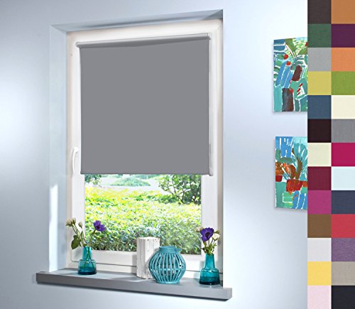 Sun World Verdunkelungsrollo nach Maß, Rollo nach Maß, Maßanfertigung Innenrollo, Balkontür, Rollos nach Maß, Blickdicht, für Fenster & Türen, Klemmfix ohne Bohren (250cm Höhe x 130cm Breite/Grau) Sun World Verdunkelungsrollo nach Maß, Rollo nach Maß, Maßanfertigung Innenrollo, Balkontür, Rollos nach Maß, Blickdicht, für Fenster & Türen, Klemmfix ohne Bohren (250cm Höhe x 130cm Breite/Grau) von Sun World