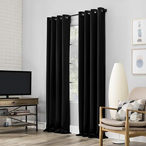 Sun Zero Nordic 2er-Pack Theater Grade Extreme 100% Verdunkelungsvorhänge mit Ösen, 132 x 160 cm, Schwarz. Sun Zero Nordic 2er-Pack Theater Grade Extreme 100% Verdunkelungsvorhänge mit Ösen, 132 x 160 cm, Schwarz. von SUN ZERO