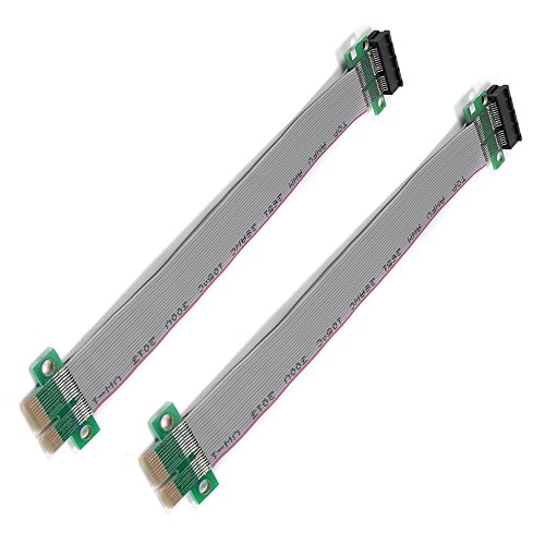 Sun3Drucker 2Pcs PCI-Express PCI-E 1X Riser Card Flex Extender Verlängerungskabel für PC von Sun3Drucker