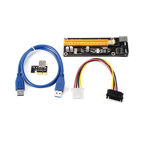 Sun3drucker 50cm USB 3.0 PCI-E Express 1X zu 16X Extender Riser Karte Mining Machine Adapter mit SATA 4Pin Netzkabel von Sun3drucker
