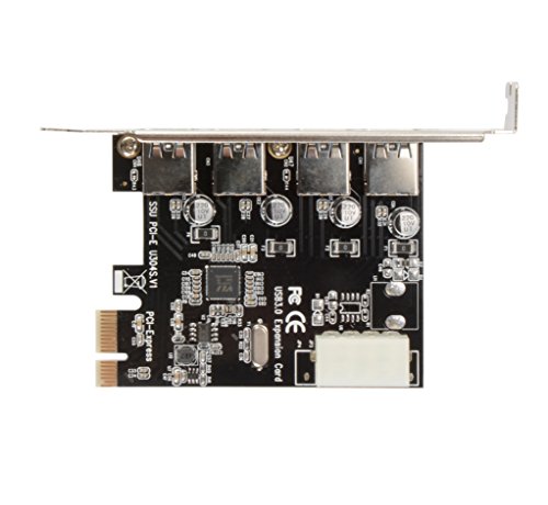 Super Speed 4 Ports USB 3.0 to PCI-E PCI-Express Expansion Card Adapter VIA 5Gbps for Windows Desktop Computer Super Speed 4 Ports USB 3.0 to PCI-E PCI-Express Expansion Card Adapter VIA 5Gbps for Windows Desktop Computer von Sun3drucker