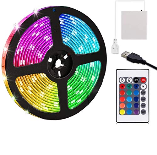 USB Powered LED Strip Light RGB + Battery Box + Controller Multi Color 3m von Sun3drucker