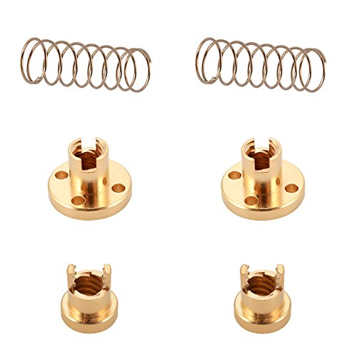 2pcs T8 8mm Lead Anti Backlash Spring Loaded Brass Nut for 2mm Acme Threaded Rod Screws 3D Printer von Sun3drucker