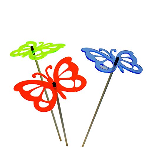 Sun Catcher Garden Decor 3er Set Schmetterling Sonnenfänger Garten Stecker Statuen 75cm hohe Dekoration für Garten, Balkon oder Terrasse, Farbe:rot/gelb/Blue Sun Catcher Garden Decor 3er Set Schmetterling Sonnenfänger Garten Stecker Statuen 75cm hohe Dekoration für Garten, Balkon oder Terrasse, Farbe:rot/gelb/Blue von Sun Catcher Garden Decor