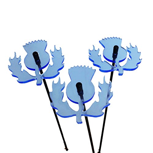 Sun Catcher Garden Decor Sonnenfänger Set aus 3 kleinen leuchtenden Schottische Distel Garten Dekoration für Garten, Balkon oder Terrasse, Farbe:Fluorescent Blue Sun Catcher Garden Decor Sonnenfänger Set aus 3 kleinen leuchtenden Schottische Distel Garten Dekoration für Garten, Balkon oder Terrasse, Farbe:Fluorescent Blue von Sun Catcher Garden Decor