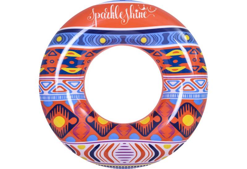 SunClub Luftmatratze SunClub Schwimmring Bohemia Ø 90 cm mit Sicherheitsventil und trendige, (Packung, 1-St), 90 cm mit Sicherheitsventil von SunClub