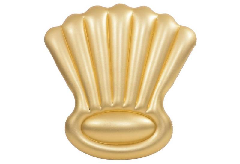 SunClub Luftmatratze Wasserinsel Goldmuschel, (Packung, 1-St), 160x160cm, 2 Luftkammern von Sunclub