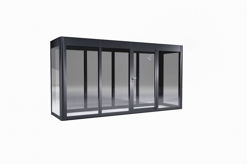SunElements Design Gewächshaus SunGarden Modern mit Photovoltaik-Option Modern 4.1 anthrazit-metallic, Wand/Dach: 6mm Acrylglas von SunElements