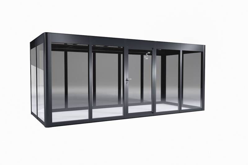 SunElements Design Gewächshaus SunGarden Modern mit Photovoltaik-Option Modern 5.2 anthrazit-metallic, Wand/Dach: 6mm Acrylglas von SunElements