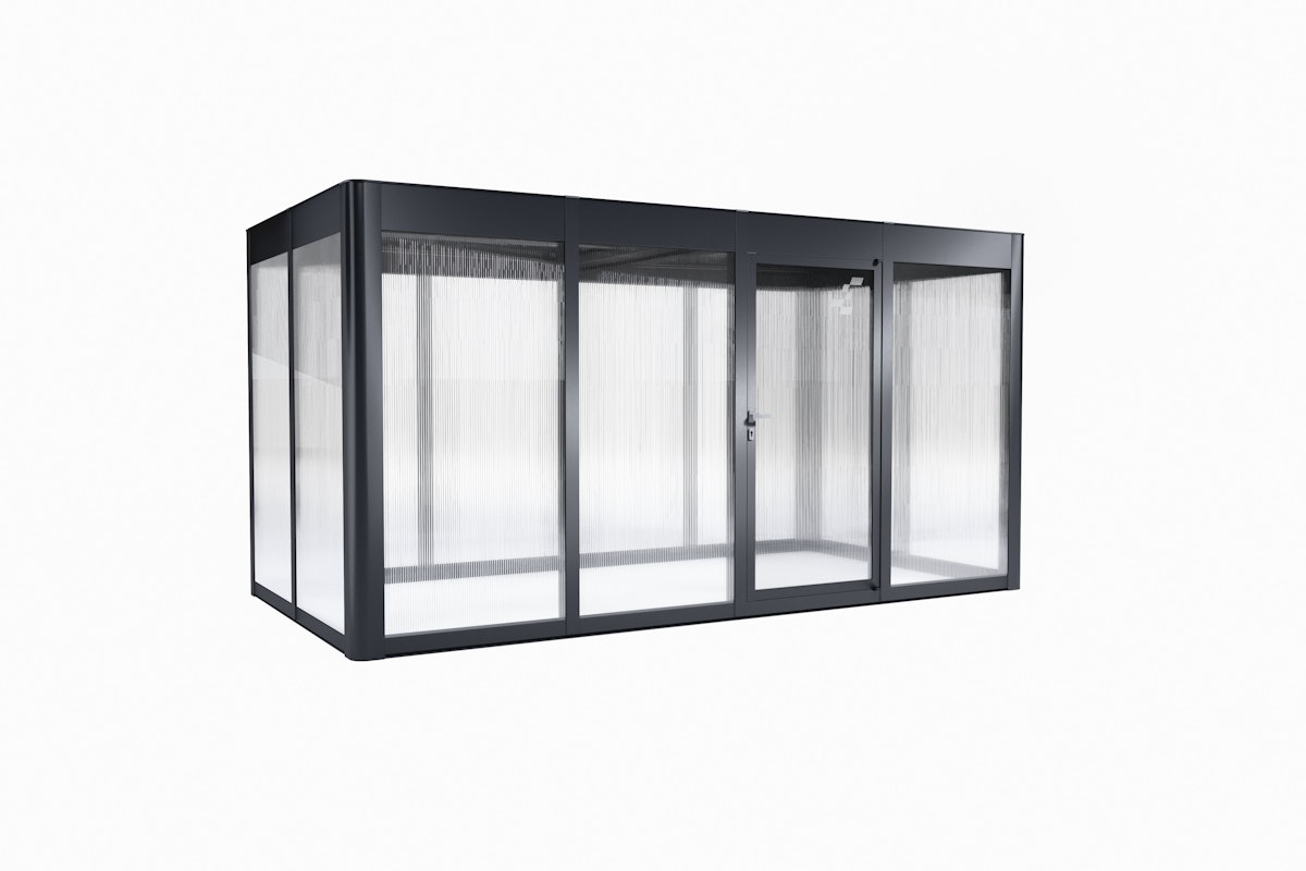 SunElements Design Gewächshaus SunGarden Select mit Photovoltaik-Option B 443 x T 233 x H 229 cm (Gr. 4.2) Seitenwände: 10 mm Doppelstegplatten, Dach: 6 mm Acrylglas getönt, anthrazit-metallic von SunElements
