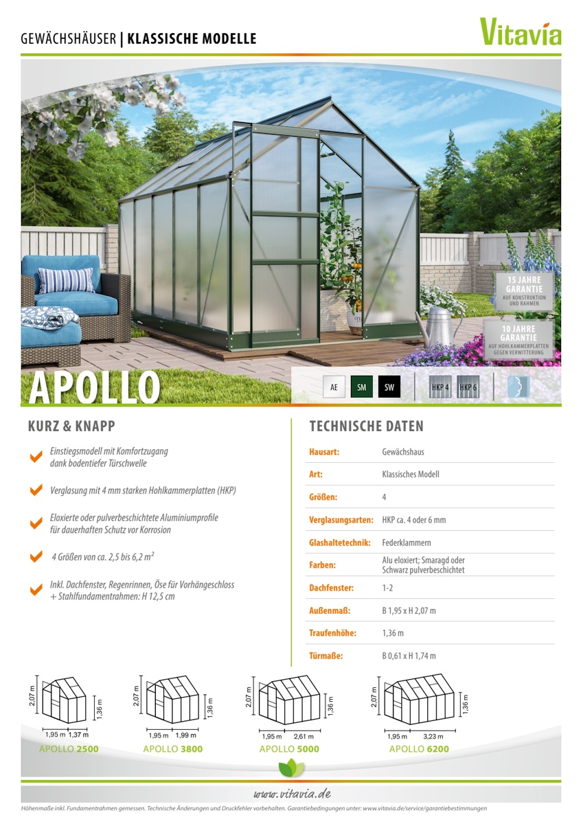 SunElements Design Gewächshaus SunGarden Select mit Photovoltaik-Option B 548 x T 233 x H 229 cm (Gr. 5.2) Seitenwände: 10 mm Doppelstegplatten, Dach: 6 mm Acrylglas getönt, anthrazit-metallic von SunElements