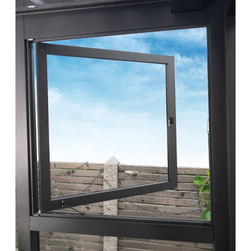 SunElements Fenster 90 x 95 cm 10 mm Doppelstegplatten anthrazit-metallic von SunElements