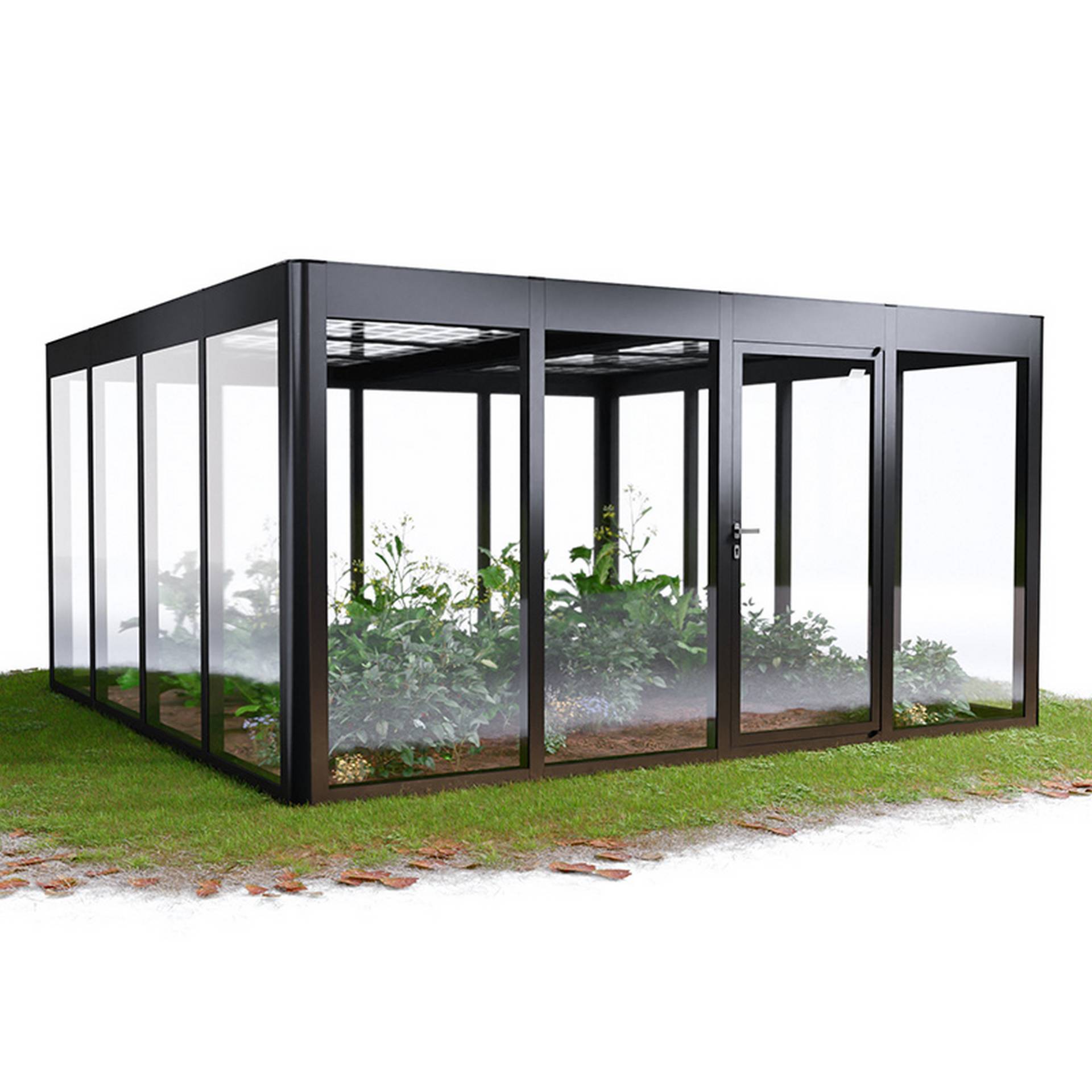 SunElements Gewächshaus 'SunGarden Energy 4.4' 443 x 443 cm mit 6 mm Solardach Acrylglas anthrazit-metallic SunElements Gewächshaus 'SunGarden Energy 4.4' 443 x 443 cm mit 6 mm Solardach Acrylglas anthrazit-metallic von SunElements