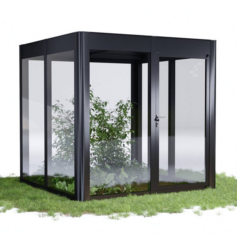 SunElements Gewächshaus 'SunGarden Infinity 2.2 ' 233 x 233 cm mit 6 mm Acrylglas anthrazit-metallic von SunElements