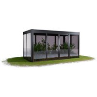 SunElements Gewächshaus »SunGarden Power 4.2«, BxHxT: 443 x 229 x 233 cm, anthrazit-metallic - grau von SunElements