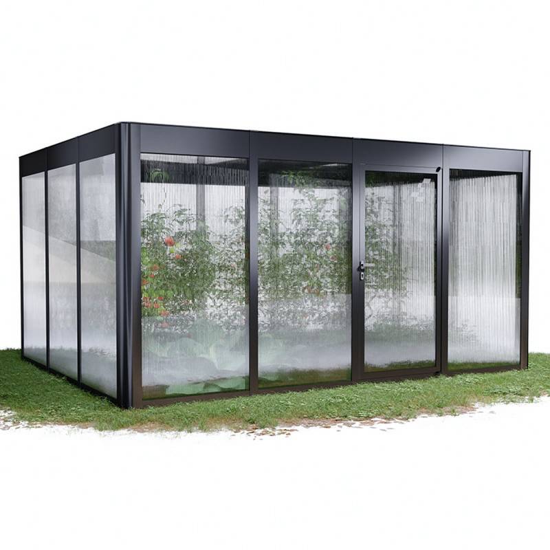 SunElements Gewächshaus 'SunGarden Select 4.3' 443 x 338 cm mit 10 mm Doppelstegplatten anthrazit-metallic von SunElements