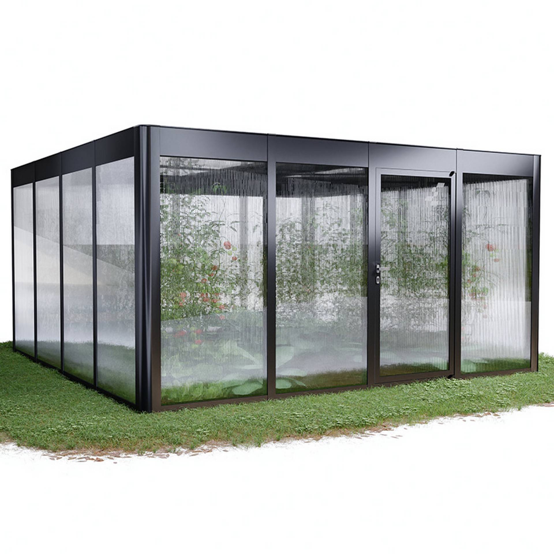 SunElements Gewächshaus 'SunGarden Select 4.4' 443 x 443 cm mit 10 mm Doppelstegplatten anthrazit-metallic SunElements Gewächshaus 'SunGarden Select 4.4' 443 x 443 cm mit 10 mm Doppelstegplatten anthrazit-metallic von SunElements