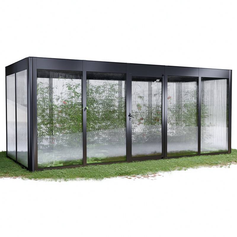 SunElements Gewächshaus 'SunGarden Select 5.2' 548 x 233 cm mit 10 mm Doppelstegplatten anthrazit-metallic von SunElements