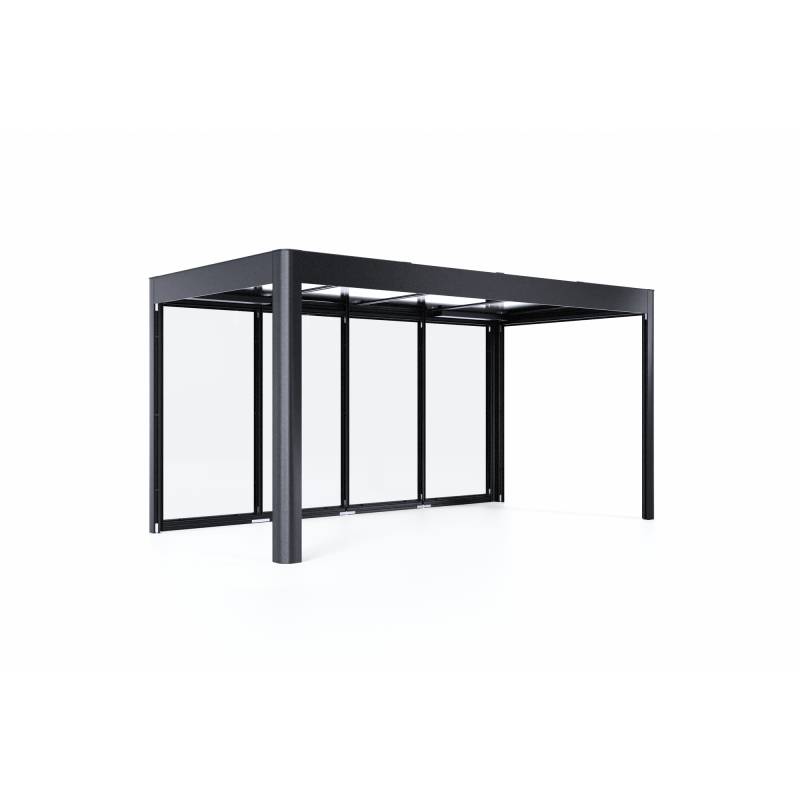 SunElements Pergola 'SunCover Infinity 4.2' 10 m² 443 x 233 x 229 cm 6 mm Acrylglas anthrazit-metallic von SunElements