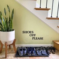 "Einzugsschild "Schuhe Ausziehen Bitte" Hilft Bei Der "Keine Schuhe"-Politik in Ihrem Haus." Zieh Deine Schuhe Aus. Holzschild Bitte Ziehen Sie von SunFla