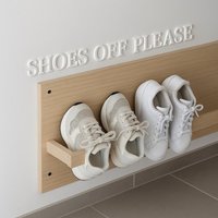 Schuhe Eintrag Schild Shoes Off, Zeichen, Zeichen. Aus Holz Schilder Entfernen Sie Bitte Ihre Schuhe. Bitte Lose von SunFla