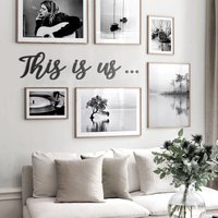 This Is Us Holzschild | Rustikale Wohnkultur Das Sind Wir Wanddekor Zeichen Wandbehang Familienschild, Familienzimmer Dekor von SunFla