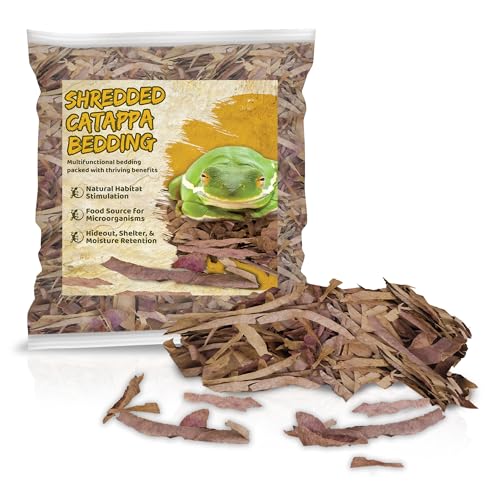 SunGrow Geschreddertes Catappa-Blattstreu für Frösche, erhöht die Luftfeuchtigkeit, idealer Jagdplatz für heftige Frösche, lässt Terrarium sich wie zu Hause fühlen, einfache Wartung, ein Muss für SunGrow Geschreddertes Catappa-Blattstreu für Frösche, erhöht die Luftfeuchtigkeit, idealer Jagdplatz für heftige Frösche, lässt Terrarium sich wie zu Hause fühlen, einfache Wartung, ein Muss für von SunGrow