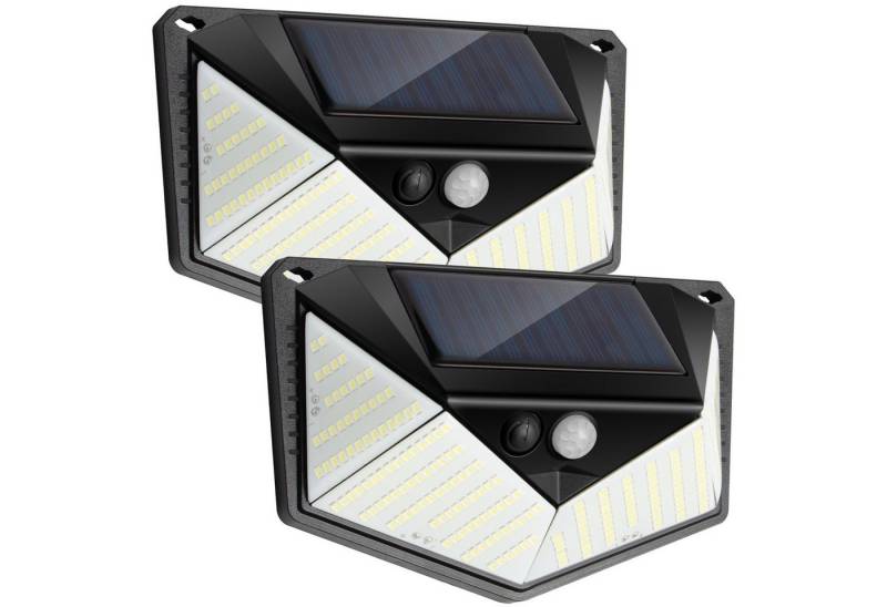 SunJas LED Solarleuchte LTBGD220, 220pcs LED, Solarstrahler IP65 Außenleuchte Gartenlampe Außen-Wandleuchte von SunJas
