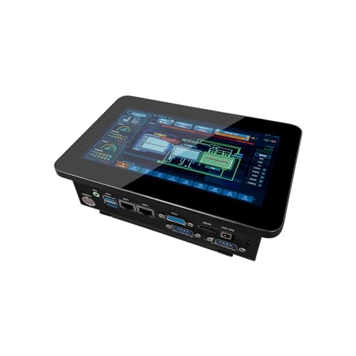 SunKol 17,8 cm (7 Zoll) Industrial Panel PC, Embedded Panel PC mit 16:10 Kapazitive Touch Screen mit Windows 10 Pro, 1 x USB3.0, 1 x USB2.0 1 x HDMI, 2 x RS232, 1 x VGA, 2 x LAN (I3-3217U 4GB-DDR3 RAM von SunKol