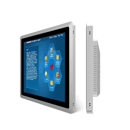 SunKol 17-Zoll-Industrie-Embedded-Panel-PC, 10-Punkt-kapazitiver Industrie-Touchscreen-Panel-Computer, 2xUSB3.0,HDMI,2xRS232,2xLAN (J6412, 8GB RAM 128GB SSD) von SunKol