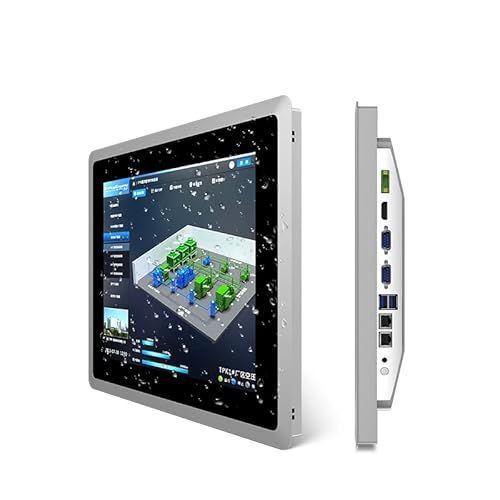 SunKol 19-Zoll-Industrie-Embedded-Panel-PC, kapazitiver 10-Punkt-Industrie-Touchscreen-Panel-Computer, 2xUSB3.0, HDMI, 2xRS232, 2xLAN (I3-7100U, 16 GB RAM, 256 GB SSD) von SunKol