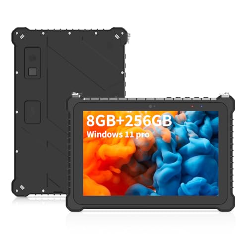 SunKol Tablet PC 10.1 Zoll Windows 11 Pro IP67 Industrial Tablet PC (I5-10210Y 8GB 256GB) WiFi BT4.2 4G Fingerabdruck 500nit GPS NFC 2D Scanner für Arbeit in von SunKol