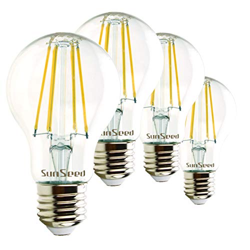 SunSeed 4x Glühfaden LED classic Lampe E27 7W ersetzt 60W Neutralweiß 4000K von SUNSEED