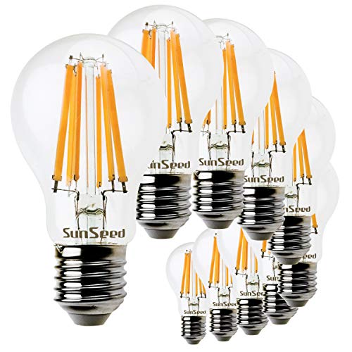 SUNSEED 10x Glühfaden LED classic Lampe E27 10W ersetzt 83W Warmweiß 2700K von SUNSEED